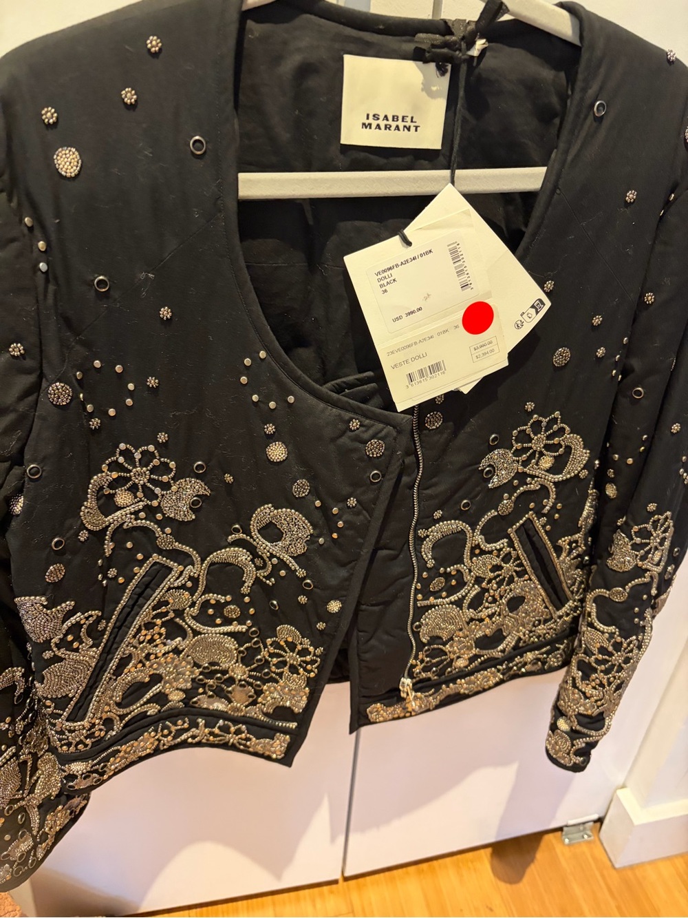 Isabel Marant Black Jacket with Silver Embellishment
